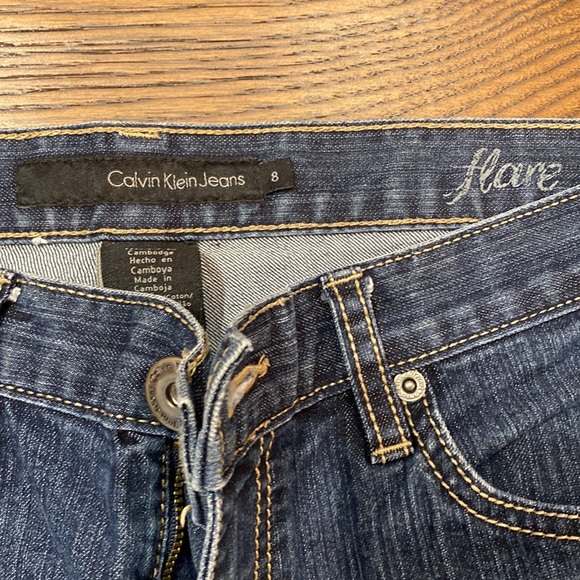 Calvin Klein womens flare jeans, size 8 - Picture 3 of 3